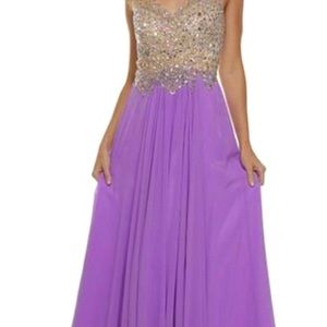High quality Iridescent beaded dress chiffon.